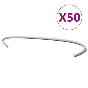 vidaXL 50 db horganyzott acél gabionhorog 50 cm kép