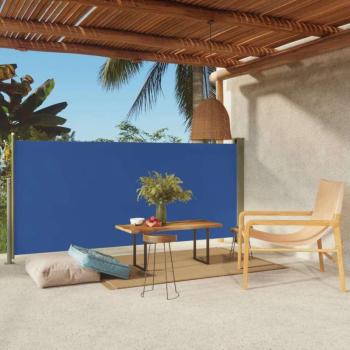 vidaXL kék kihúzható oldalsó terasz-napellenző 140 x 300 cm kép