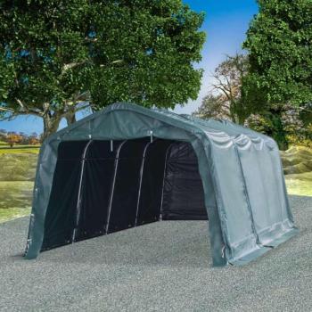 vidaXL sötétzöld elmozdítható PVC állattartó sátor 550 g/m² 3,3 x... kép