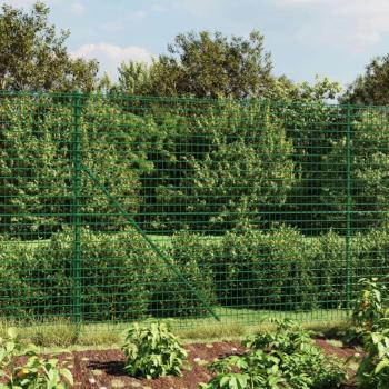 vidaXL zöld dróthálós kerítés illesztőperemmel 1,4x10 m kép