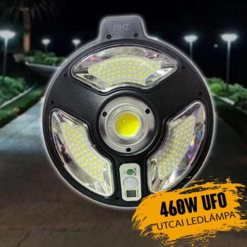 X8022 UFO napelemes led lámpa mozgásérzékelővel, távirányítóval k... kép