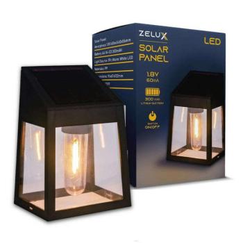 Zelux napelemes lámpa led dekor izzóval kép