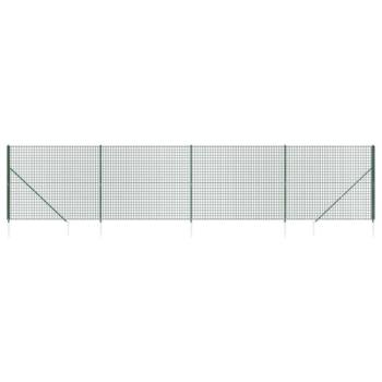 Zöld dróthálós kerítés cövekekkel 1,8x10 m kép