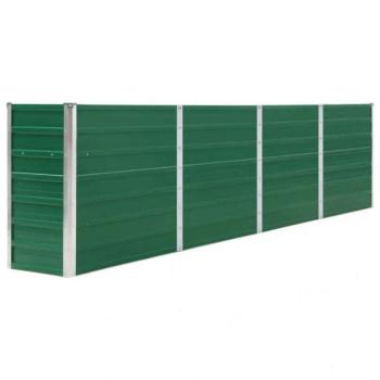 Zöld horganyzott acél kerti magaságyás 320 x 40 x 77 cm kép