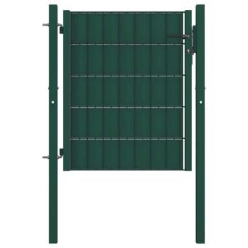 Zöld PVC és acél kerítéskapu 100 x 101 cm kép